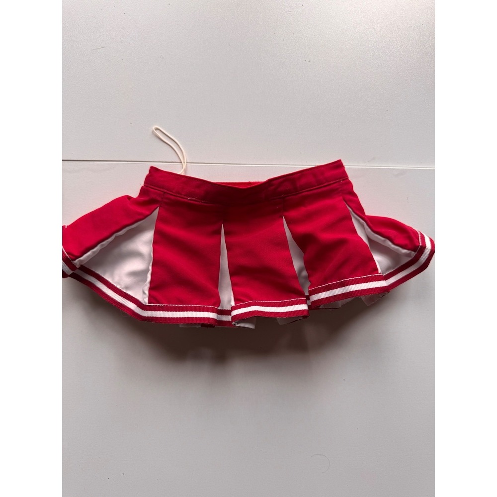 Build-A-Bear Workshop Red White Cheerleader Skirt Plush Doll‎ Clothes